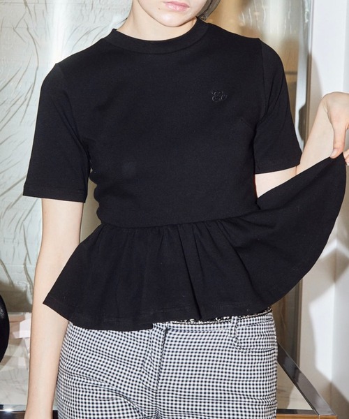 epine(エピヌ)の「Ee peplum tee(Tシャツ/カットソー・レディース・ブラック/ホワイト/ピンク・FREE)」の13枚目の写真