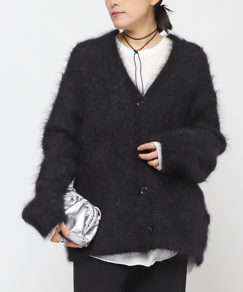 AP STUDIO(エーピーストゥディオ)の「MOHAIR×WOOL V NECK CARDIGAN(ニット/セーター・レディース・サックスブルー/ブラック・FREE)」の13枚目の写真
