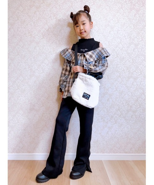 ブルレア　ブラックサイドスリット　カジュアルパンツ ブルレア ブラックサイドスリット カジュアルパンツ ブルレア