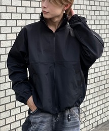 韓国ファッション nmtc + エヌエムティーシープラス high neck nylon blouson ハイネック ナイロンブルゾン ナイロンジャケット クロップド丈 ミリタリージャケット ドローコード付きジャケット ジップアップトップス 長袖トップス ストリートファッション