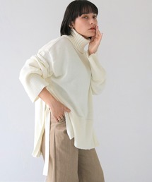 HER CLOSET | 【HER CLOSET】サイドスリットワイドタートルネックニット SIDE SLIT WIDE TURTLENECK KNIT(ニット/セーター)