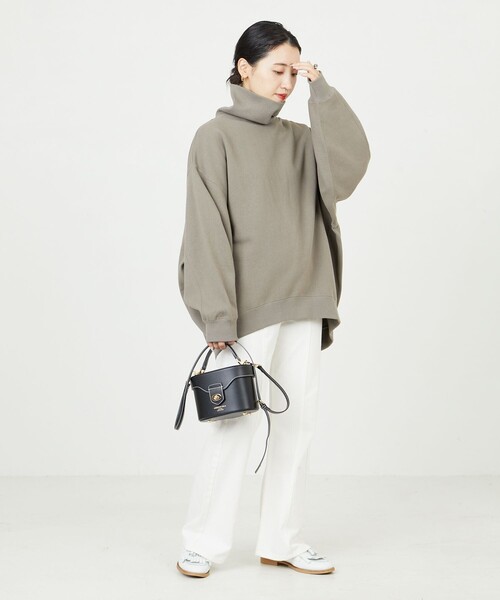 FREAK'S STORE（フリークスストア）の「限定展開　ヘビーウェイト タートルネック スウェット（スウェット・レディース・ライトグレー/グレー/グリーン/ブルー/ナチュラル/ブラック・ﾌﾘ-）」の20枚目の写真