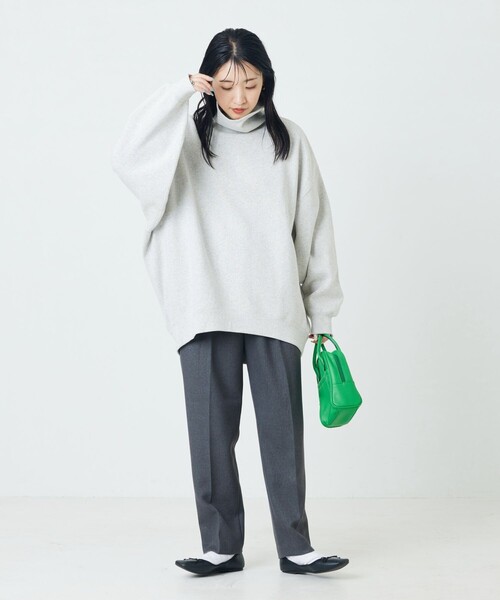 FREAK'S STORE（フリークスストア）の「限定展開　ヘビーウェイト タートルネック スウェット（スウェット・レディース・ライトグレー/グレー/グリーン/ブルー/ナチュラル/ブラック・ﾌﾘ-）」の18枚目の写真