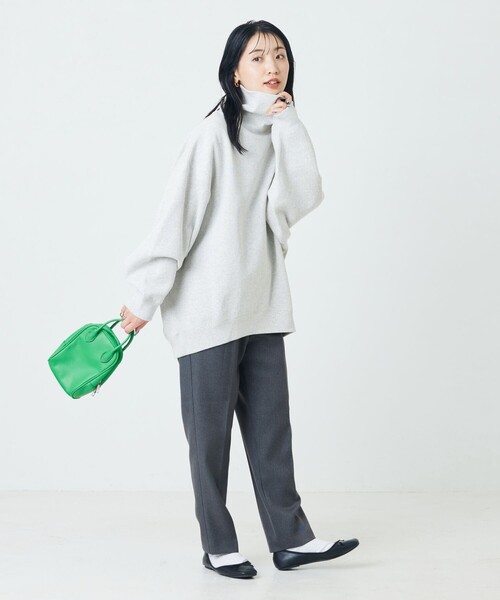 FREAK'S STORE（フリークスストア）の「限定展開　ヘビーウェイト タートルネック スウェット（スウェット・レディース・ライトグレー/グレー/グリーン/ブルー/ナチュラル/ブラック・ﾌﾘ-）」の16枚目の写真