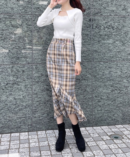 one way（ワンウェイ）の「ビット付きテレコニット（ニット/セーター・レディース・ブラック/ベージュ/ホワイト/グレー/ピンク/ホワイト×ブラック・FREE）」の13枚目の写真