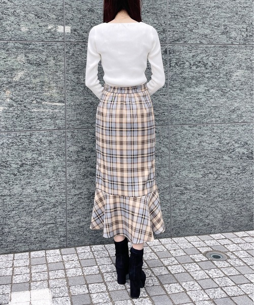 one way（ワンウェイ）の「ビット付きテレコニット（ニット/セーター・レディース・ブラック/ベージュ/ホワイト/グレー/ピンク/ホワイト×ブラック・FREE）」の15枚目の写真