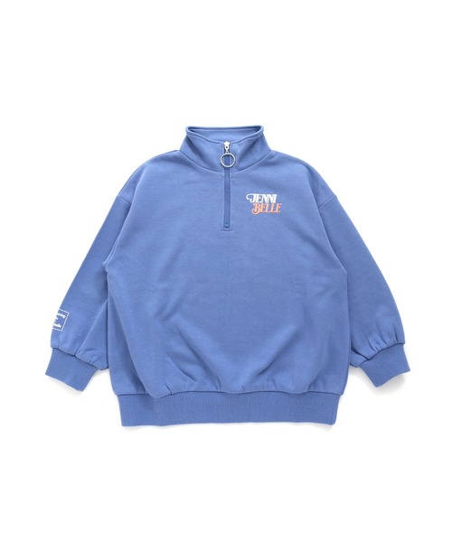 JENNI belle（ジェニィベル）の「【WEB限定】【コットン100％】ロング丈ハーフZIPトレーナー（スウェット・キッズ・ブルー/ブラック/ピンク・130cm/140cm/150cm/160cm）」の14枚目の写真