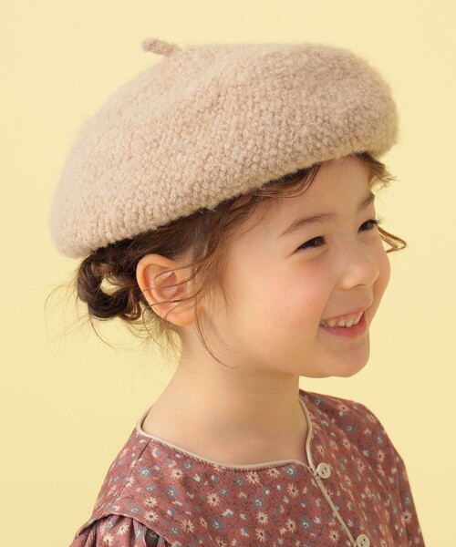 BEAMS mini(ビームスミニ)の「BEAMS mini / シープ ベレー帽 23(ハンチング/ベレー帽・キッズ・ネイビー/ベージュ/オレンジ・ONE SIZE)」の4枚目の写真