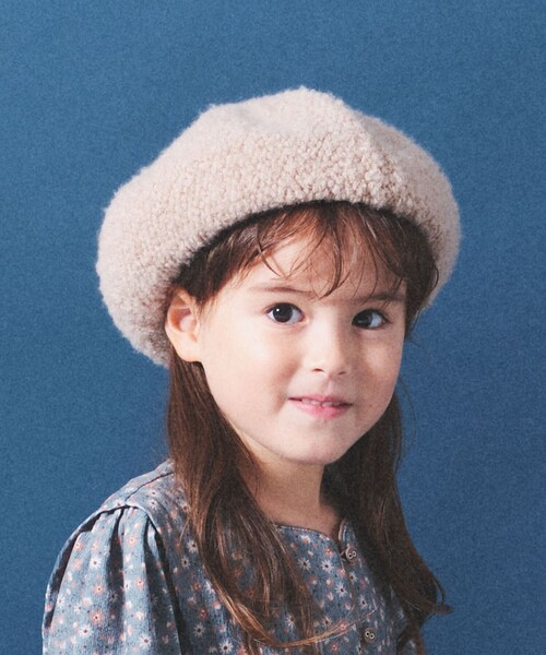 BEAMS mini(ビームスミニ)の「BEAMS mini / シープ ベレー帽 23(ハンチング/ベレー帽・キッズ・ネイビー/ベージュ/オレンジ・ONE SIZE)」の6枚目の写真