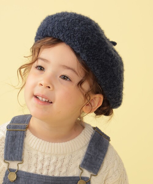 BEAMS mini(ビームスミニ)の「BEAMS mini / シープ ベレー帽 23(ハンチング/ベレー帽・キッズ・ネイビー/ベージュ/オレンジ・ONE SIZE)」の7枚目の写真