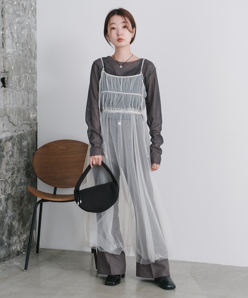 Kastane（カスタネ）の「【2サイズ展開/WEB限定カラーあり】ヘムプリーツスラックス（スラックス・レディース・ブラック/グレー/サックスブルー/ブラウン・0/1）」の22枚目の写真