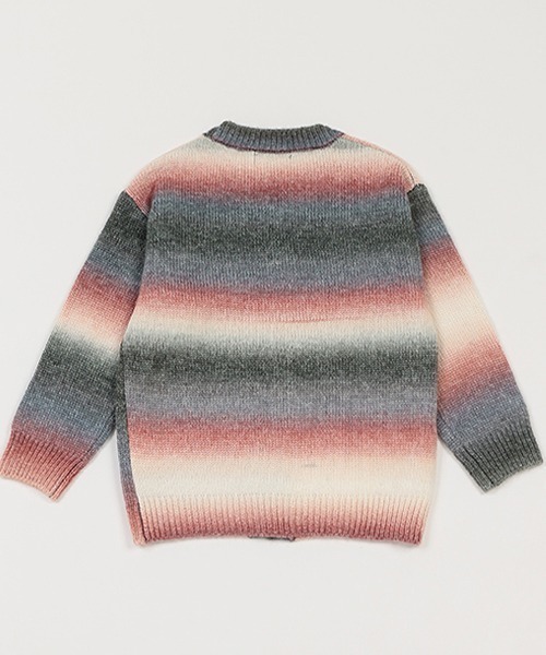 X-girl Stages（エックスガールステージス）の「グラデーションニットカーデガン（カーディガン/ボレロ・キッズ・グリーン/ラベンダー/トップグレー・90cm/100cm/110cm/120cm/130cm/140cm）」の6枚目の写真