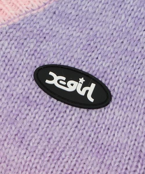 X-girl Stages（エックスガールステージス）の「グラデーションニットカーデガン（カーディガン/ボレロ・キッズ・グリーン/ラベンダー/トップグレー・90cm/100cm/110cm/120cm/130cm/140cm）」の9枚目の写真