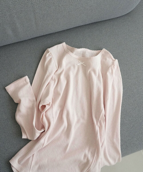 SLOBE citron.（スローブシトロン）の「SLOBE citron. petit eyelet プルオーバー（Tシャツ/カットソー・レディース・ピンク/グレー・FREE）」の8枚目の写真