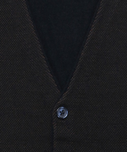 TOKYO SHIRTS(トウキョウシャツ)の「ジャカード ベーシック ニットジレ(ベスト・メンズ・ネイビー/チャコール・M/L/LL/XL)」の10枚目の写真