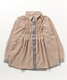 sandy | 【sandy】ネルｘサテンレギュラーカラータックシャツ(シャツ/ブラウス)