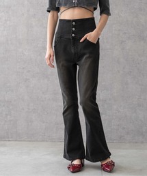 WEGO | WEGO/【25年春夏新色追加★】ハイウエストストレッチフレアデニムパンツ(デニムパンツ)