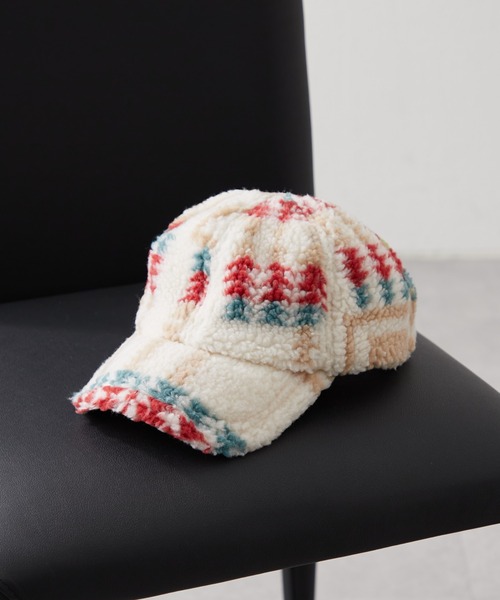 PENDLETON(ペンドルトン)の「【PENDLETON / ペンドルトン】ボアキャップ(ハット・レディース・オフホワイト/ブラウン/ブラック・ONE SIZE)」の2枚目の写真