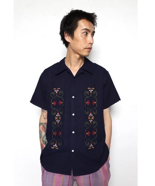 乱痴気(ランチキ)の「【KARDO】CHINTAN EMB08(シャツ/ブラウス・メンズ・インディゴブルー・M/L)」の3枚目の写真