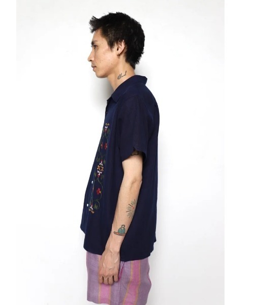 乱痴気(ランチキ)の「【KARDO】CHINTAN EMB08(シャツ/ブラウス・メンズ・インディゴブルー・M/L)」の5枚目の写真