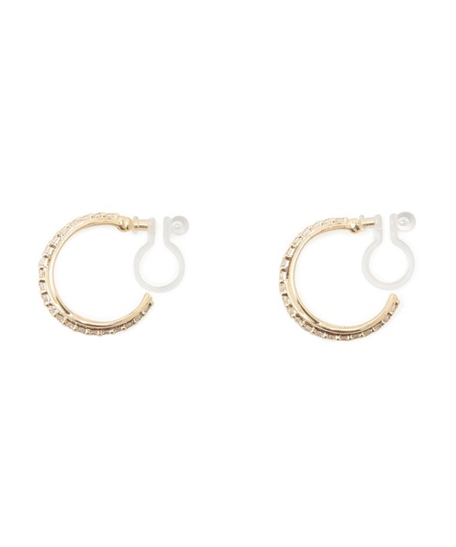 ROPE' PICNIC（ロペピクニック）の「ガラスラインフープノンホールピアス（イヤリング・レディース・シルバー/ゴールド・FREE）」の3枚目の写真