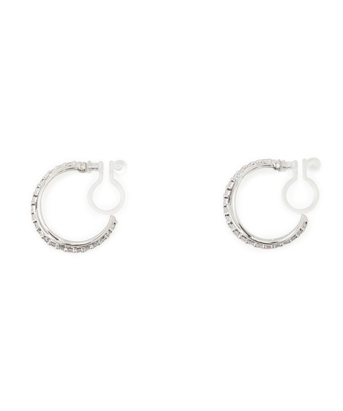 ROPE' PICNIC（ロペピクニック）の「ガラスラインフープノンホールピアス（イヤリング・レディース・シルバー/ゴールド・FREE）」の4枚目の写真