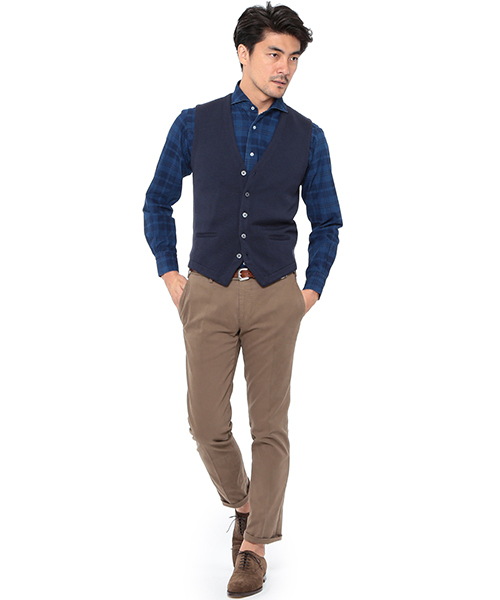 ORIAN（オリアン）の「ORIAN / "DENIM DIVISION"チェック+ペーン（シャツ/ブラウス・メンズ・ネイビー・MEDIUM/SMALL/LARGE/X-SMALL）」の13枚目の写真