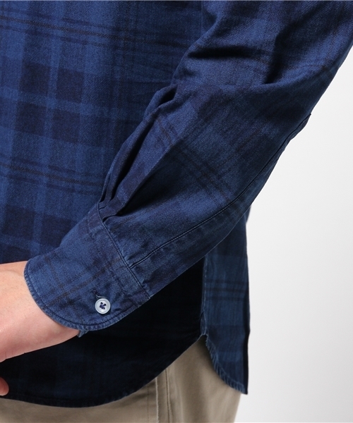 ORIAN（オリアン）の「ORIAN / "DENIM DIVISION"チェック+ペーン（シャツ/ブラウス・メンズ・ネイビー・MEDIUM/SMALL/LARGE/X-SMALL）」の9枚目の写真