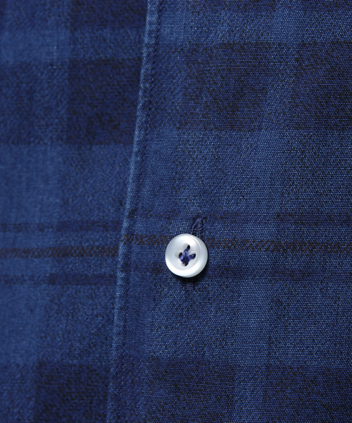 ORIAN（オリアン）の「ORIAN / "DENIM DIVISION"チェック+ペーン（シャツ/ブラウス・メンズ・ネイビー・MEDIUM/SMALL/LARGE/X-SMALL）」の3枚目の写真