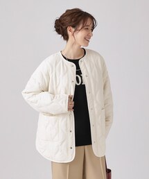 ◆【撥水】季節の変わり目に　大人が着たい ゆるキルトブルゾン