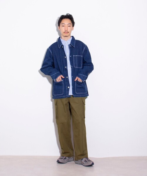 GLOSTER（グロスター）の「【限定展開】【GLOSTER/グロスター】デニムカバーオール ベーシック（カバーオール・メンズ・インディゴブルー・M/L/XL）」の12枚目の写真