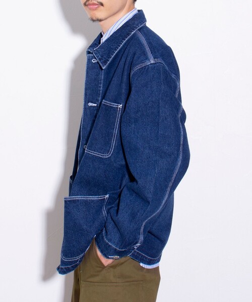 GLOSTER（グロスター）の「【限定展開】【GLOSTER/グロスター】デニムカバーオール ベーシック（カバーオール・メンズ・インディゴブルー・M/L/XL）」の17枚目の写真