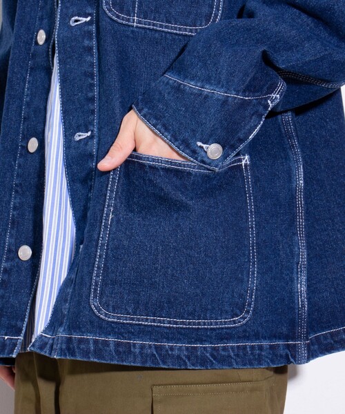 GLOSTER（グロスター）の「【限定展開】【GLOSTER/グロスター】デニムカバーオール ベーシック（カバーオール・メンズ・インディゴブルー・M/L/XL）」の20枚目の写真