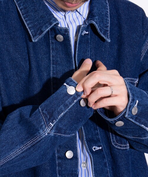 GLOSTER（グロスター）の「【限定展開】【GLOSTER/グロスター】デニムカバーオール ベーシック（カバーオール・メンズ・インディゴブルー・M/L/XL）」の21枚目の写真