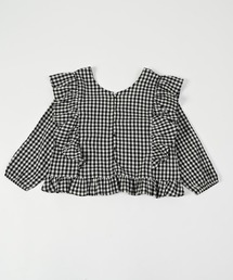 A BOND | ギンガム2wayラッフルブラウス（90～150cm）(シャツ/ブラウス)
