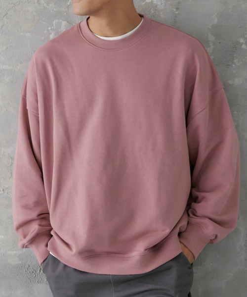 セール】メンズ ヘビーウェイト裏毛ワイドフィットトレーナー