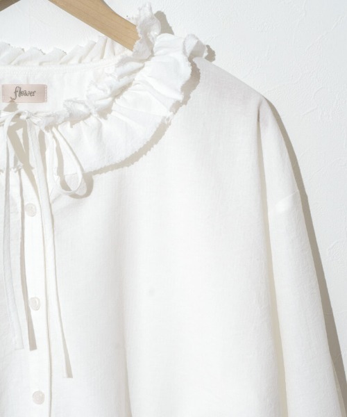 flower（フラワー）の「フラワーカラーブラウス（シャツ/ブラウス・レディース・ブルー/ホワイト・FREE）」の10枚目の写真