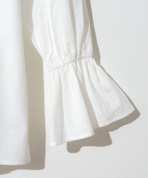 flower（フラワー）の「フラワーカラーブラウス（シャツ/ブラウス・レディース・ブルー/ホワイト・FREE）」の8枚目の写真