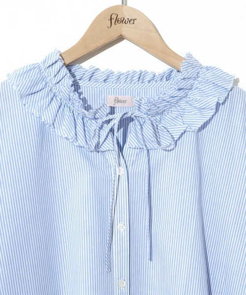 flower（フラワー）の「フラワーカラーブラウス（シャツ/ブラウス・レディース・ブルー/ホワイト・FREE）」の17枚目の写真