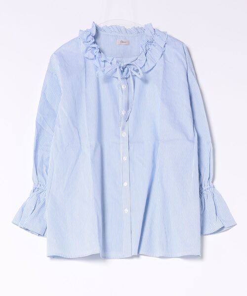 flower（フラワー）の「フラワーカラーブラウス（シャツ/ブラウス・レディース・ブルー/ホワイト・FREE）」の19枚目の写真