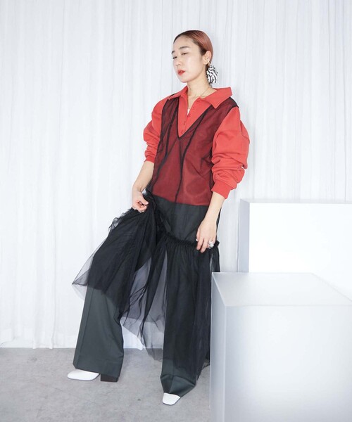 CITYSHOP(シティーショップ)の「TULE TANK DRESS:ワンピース(ワンピース・レディース・ブラック・38/36)」の3枚目の写真