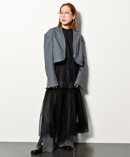 CITYSHOP(シティーショップ)の「TULE TANK DRESS:ワンピース(ワンピース・レディース・ブラック・38/36)」の6枚目の写真