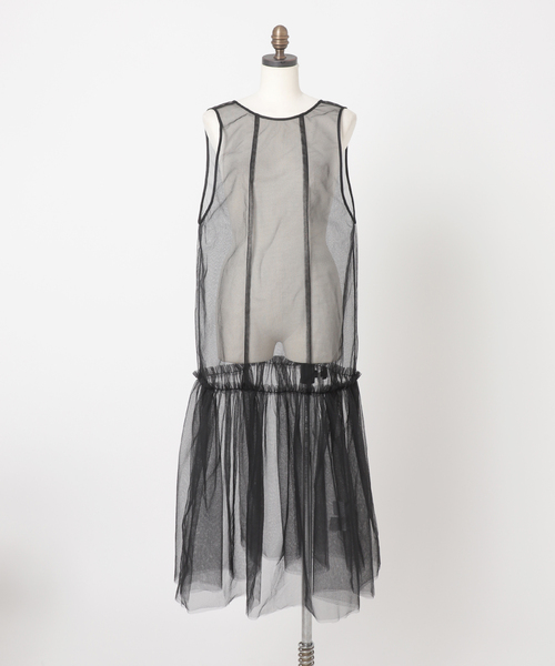 CITYSHOP(シティーショップ)の「TULE TANK DRESS:ワンピース(ワンピース・レディース・ブラック・38/36)」の15枚目の写真