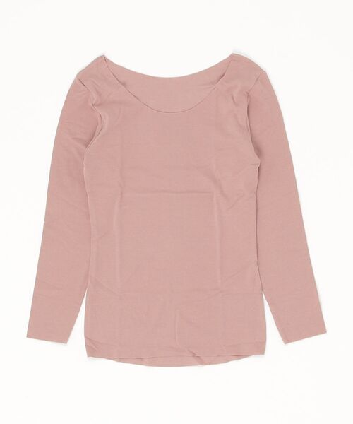 GUNZE(グンゼ)の「GUNZE グンゼ HOT MAGIC 綿のチカラ レディース 8分袖インナー(Tシャツ/カットソー・レディース・グレー/ブラウン/ピンク/ブラック/ピンク系その他・MEDIUM/LARGE/X-LARGE)」の5枚目の写真