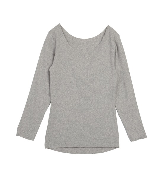 GUNZE(グンゼ)の「GUNZE グンゼ HOT MAGIC 綿のチカラ レディース 8分袖インナー(Tシャツ/カットソー・レディース・グレー/ブラウン/ピンク/ブラック/ピンク系その他・MEDIUM/LARGE/X-LARGE)」の2枚目の写真