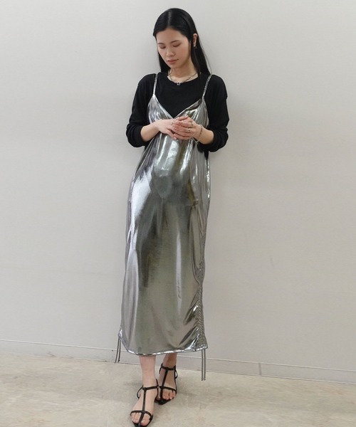 セール】メタリックドロストキャミワンピース（ワンピース）｜CORNERS