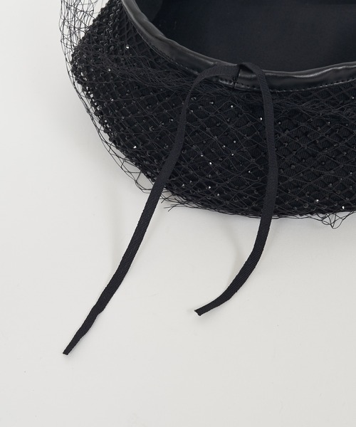 ROYAL PARTY（ロイヤルパーティー）の「キラキラベレー（ハンチング/ベレー帽・レディース・ブラック・FREE）」の2枚目の写真