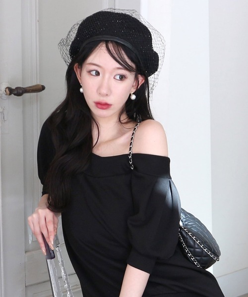 ROYAL PARTY（ロイヤルパーティー）の「キラキラベレー（ハンチング/ベレー帽・レディース・ブラック・FREE）」の7枚目の写真