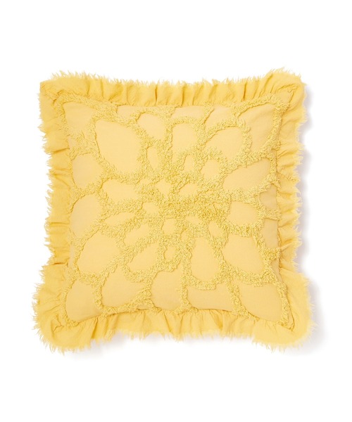 Francfranc(フランフラン)の「フラワータフト クッションカバー 450×450 イエロー(A-013)(クッション/クッションカバー・レディース・イエロー・FREE)」の1枚目の写真