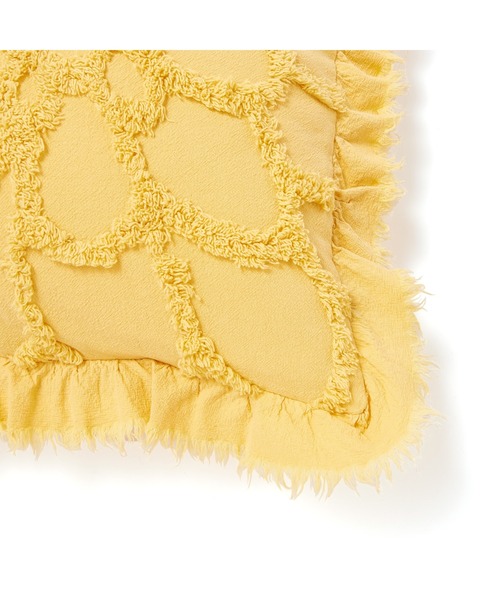 Francfranc(フランフラン)の「フラワータフト クッションカバー 450×450 イエロー(A-013)(クッション/クッションカバー・レディース・イエロー・FREE)」の5枚目の写真